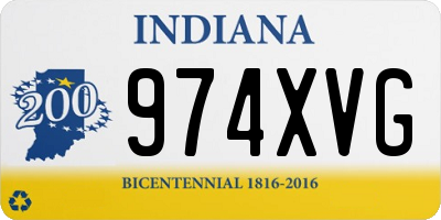 IN license plate 974XVG