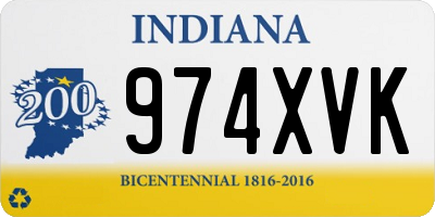 IN license plate 974XVK