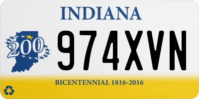 IN license plate 974XVN