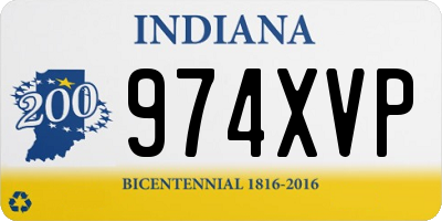 IN license plate 974XVP