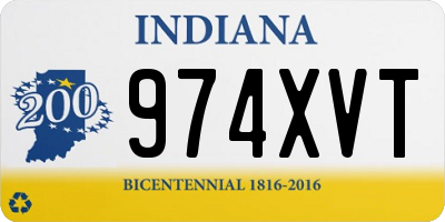 IN license plate 974XVT