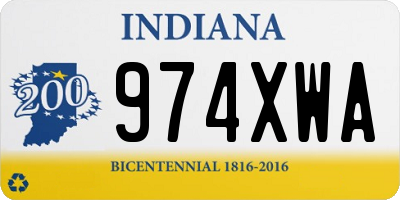 IN license plate 974XWA