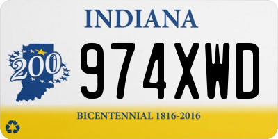 IN license plate 974XWD