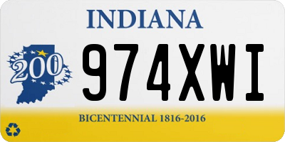 IN license plate 974XWI