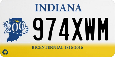 IN license plate 974XWM