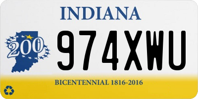 IN license plate 974XWU