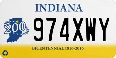 IN license plate 974XWY