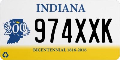 IN license plate 974XXK