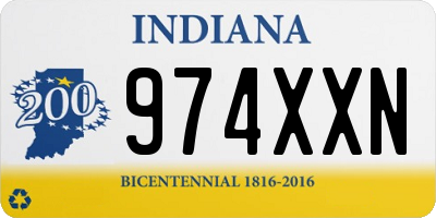 IN license plate 974XXN