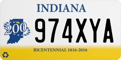 IN license plate 974XYA