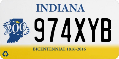 IN license plate 974XYB