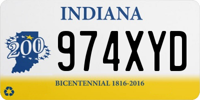 IN license plate 974XYD