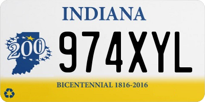 IN license plate 974XYL