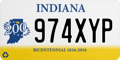 IN license plate 974XYP