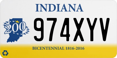 IN license plate 974XYV