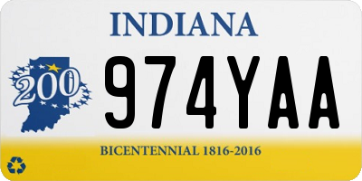 IN license plate 974YAA