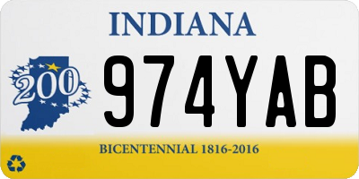 IN license plate 974YAB