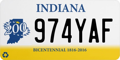 IN license plate 974YAF