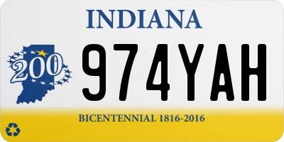 IN license plate 974YAH