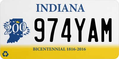 IN license plate 974YAM