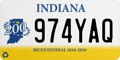 IN license plate 974YAQ
