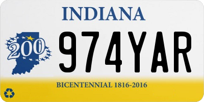 IN license plate 974YAR