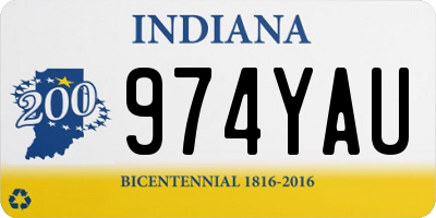 IN license plate 974YAU