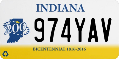 IN license plate 974YAV