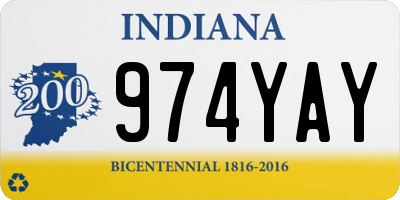 IN license plate 974YAY