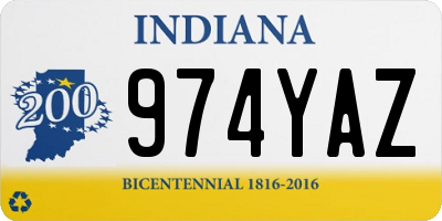 IN license plate 974YAZ