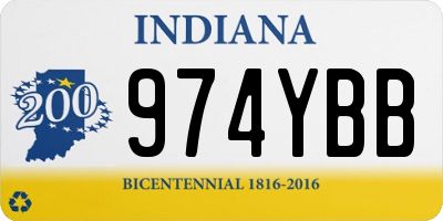 IN license plate 974YBB