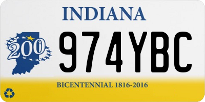 IN license plate 974YBC
