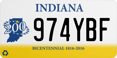 IN license plate 974YBF