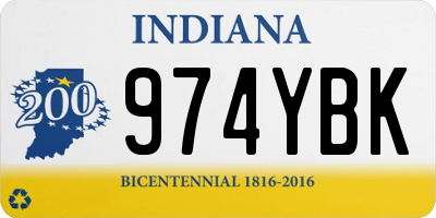 IN license plate 974YBK