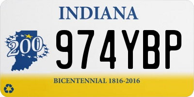 IN license plate 974YBP