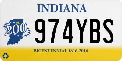IN license plate 974YBS
