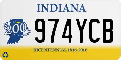 IN license plate 974YCB