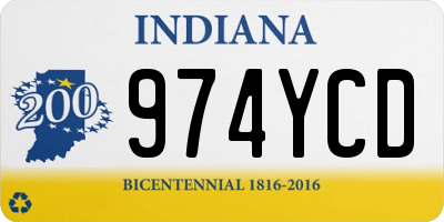 IN license plate 974YCD