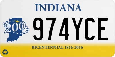 IN license plate 974YCE