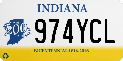 IN license plate 974YCL