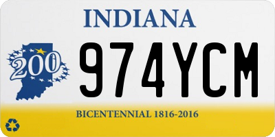 IN license plate 974YCM