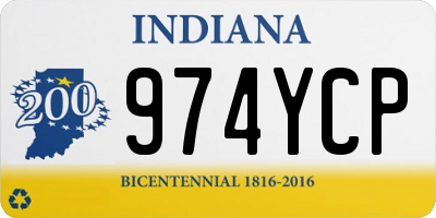 IN license plate 974YCP