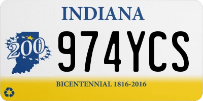 IN license plate 974YCS