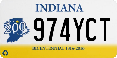 IN license plate 974YCT