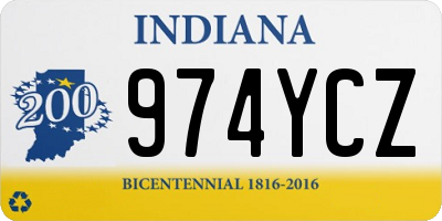 IN license plate 974YCZ