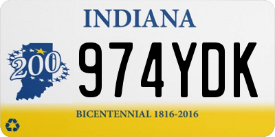 IN license plate 974YDK