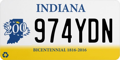 IN license plate 974YDN