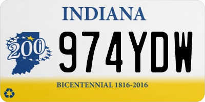 IN license plate 974YDW