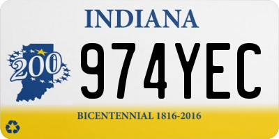 IN license plate 974YEC