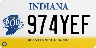 IN license plate 974YEF